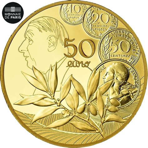 France 50 Euro Gold Coin The Sower The New Franc General De
