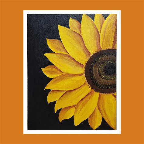 Painting Class “big Sunflower” Paint And Sip Studio Temecula