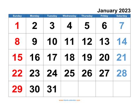 2023 One Page Calendar Free Mobila Bucatarie 2023