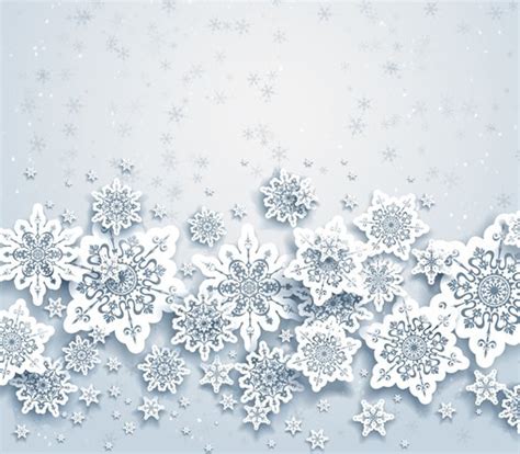 Free Elegant White Snowflakes Background Vector 01 Titanui
