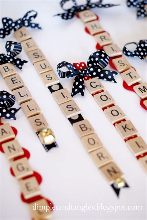 Scrabble Tile Ornaments Dimples And Tangles