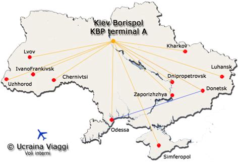 Le mappe ucraina per il download. Ucraina, mappa dei voli interni.