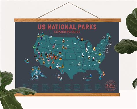 Usa National Park Scratch Off Poster Magnetic Frame Scratch Etsy