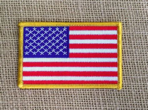 Usa Flag Patch Iron On American Flag Patch Sew On Or Iron On 35 X