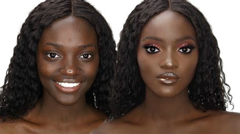 Black Skin Makeup Before And After Saubhaya Makeup
