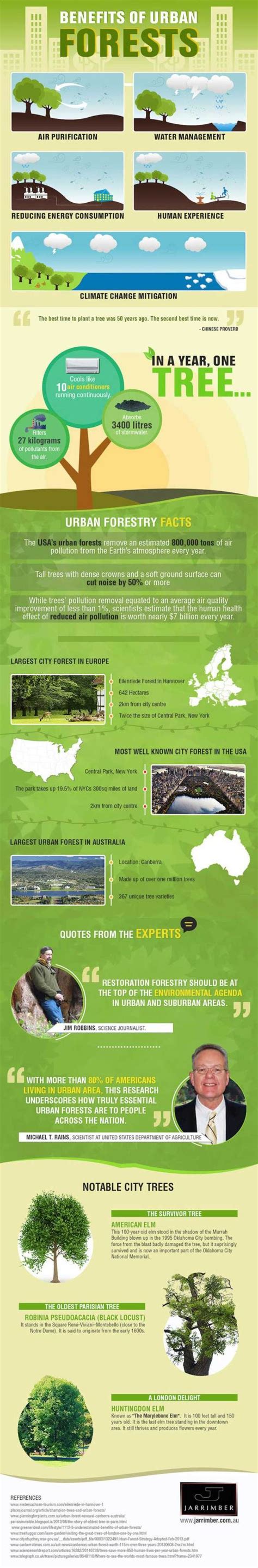 Urban Forestry Benefits Infographic Ecogreenlove