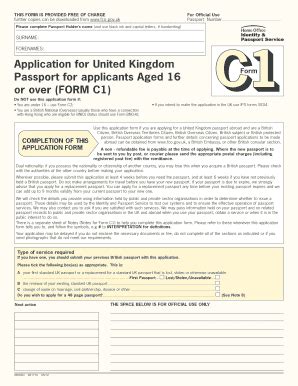C Form For British Passport Fill Out And Sign Printable Pdf Template