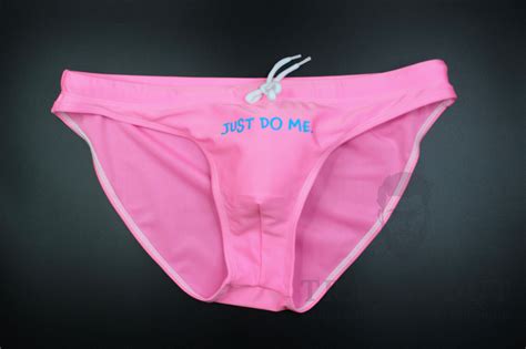 Hearts Just Do Me Custom Print Mens Pink Drawstring Swim Brief