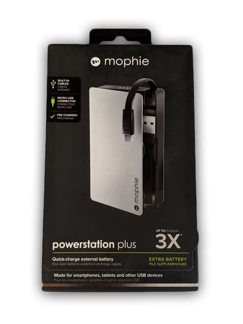 Mophie Powerstation Plus 3x 5000mah Backup Battery Pack Power Adapter