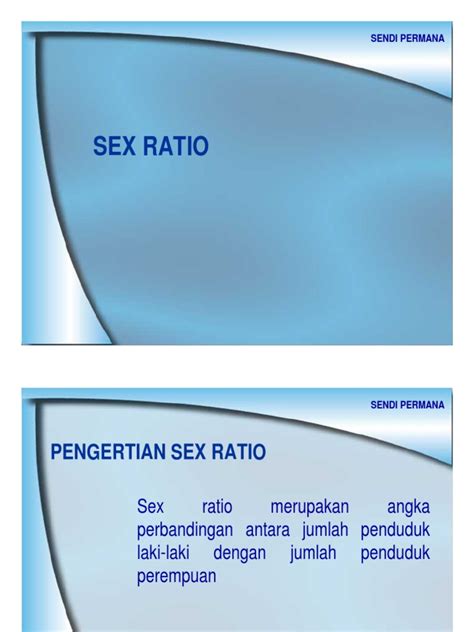 Sex Ratio Dan Dependency Ratio