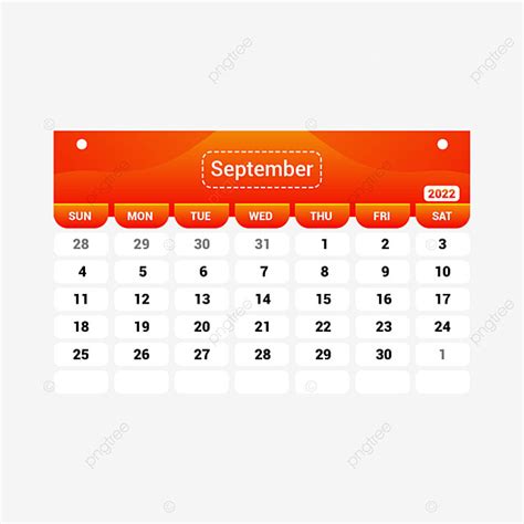September Calendar Vector Design Images September 2022 Calendar Design