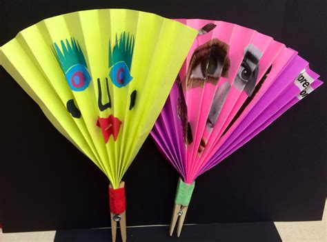 Funny Face Paper Fan Craft Crafts Paper Fans Creative