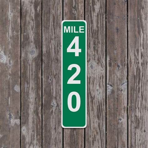 Mile Marker 420 17 Inches Tall By 4 Inches Wide Aluminum Etsy