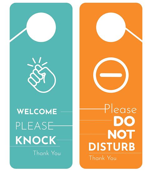 Buy Do Not Disturb Sign And Welcome Please Knock Door Hanger Signs