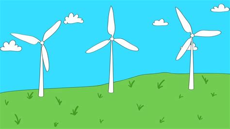 Wind Turbines Farm In Blue Sky Stock Footage Video 469711 Shutterstock