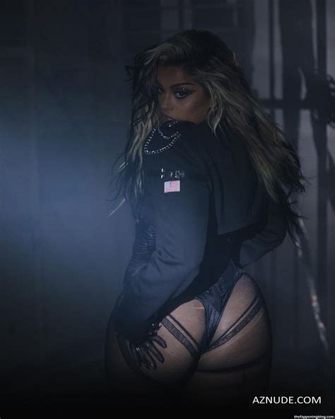 Bebe Rexha Sexy Shows Off Her Tits And Butt In Thong Lingerie In A