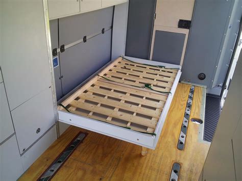 Sprinter Cargo Van Cabinets With Fold Out Bed Van Conversion Interior Cargo Van Conversion