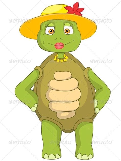 Girl Turtle Cartoon
