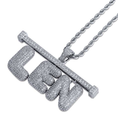 Wholesale Hip Hop Designer Jewelry Mens Iced Out Pendant Custom Name
