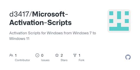 Github D3417microsoft Activation Scripts Activation Scripts For