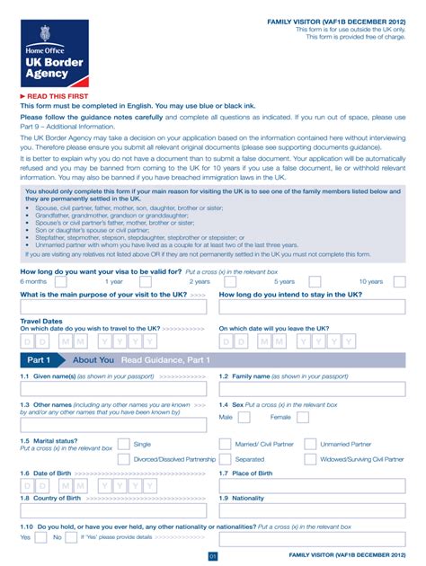 Uk Visa Application 2012 2024 Form Fill Out And Sign Printable Pdf