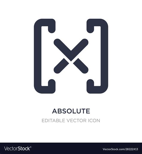 Absolute Icon On White Background Simple Element Vector Image