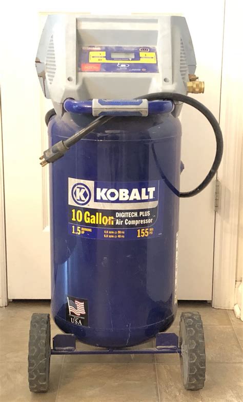 Kobalt 10 Gallon 15 Hp 155 Max Psi Digitech Plus Air Compressor For