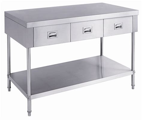 The table is built using heavy 16 gauge stainless steel with an attractive no. Heavy Duty Stainless Steel Kitchen Work Table With 4 ...