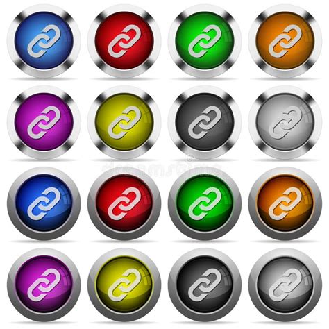 Set Of Link Glossy Web Buttons Stock Vector Illustration Of Buttons