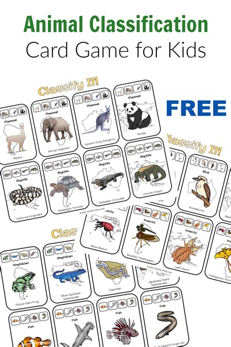 Printable Animal Classification Game For Kids Free The Activity Mom