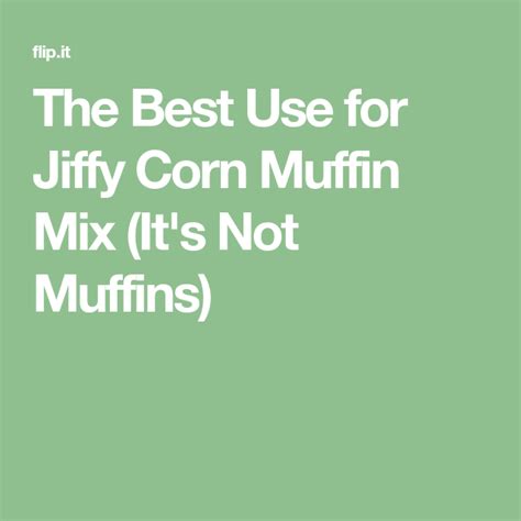 I think this will go great with some pulled pork. Can You Use Water With Jiffy Corn Muffin Mix? - Jiffy ...