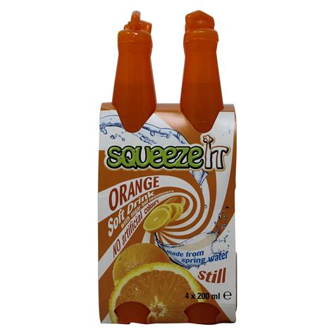 Squeeze It Orange 4 X 200ml