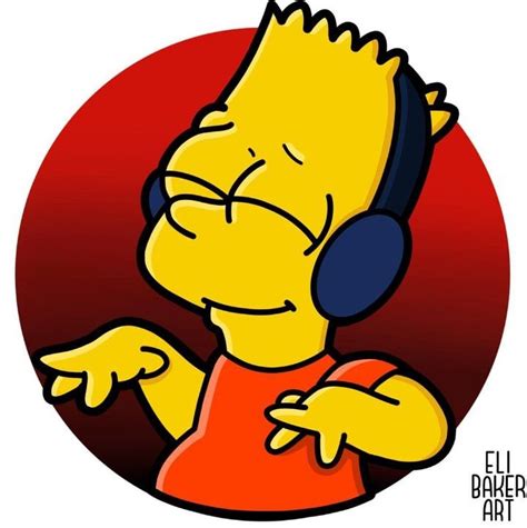 Bart Music Vibes The Simpsons Personagens Clássicos De Desenhos