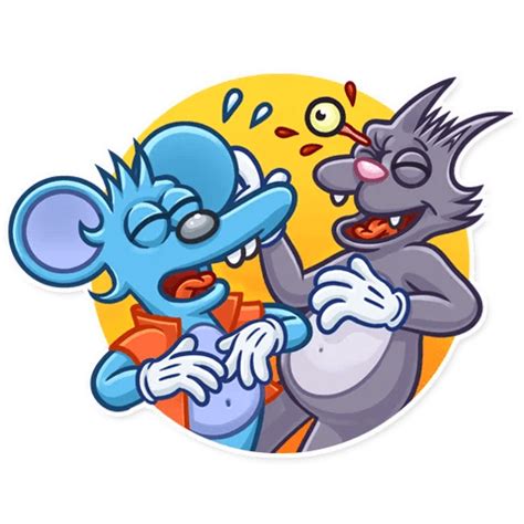 Itchy And Scratchy Funny Cartoon Sticker 1 Pro Sport Stickers