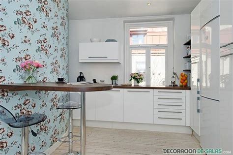 Por estas características, el papel pintado vinílico se puede utilizar en cualquier parte de una vivienda: Papel pintado para la cocina