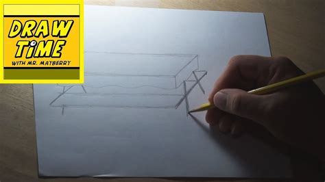 How To Draw A Picnic Table Youtube