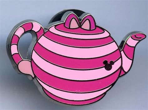 Cheshire Cat Alice In Wonderland Teapots 2014 Hidden Mickey Pin Dlr Auth Disney