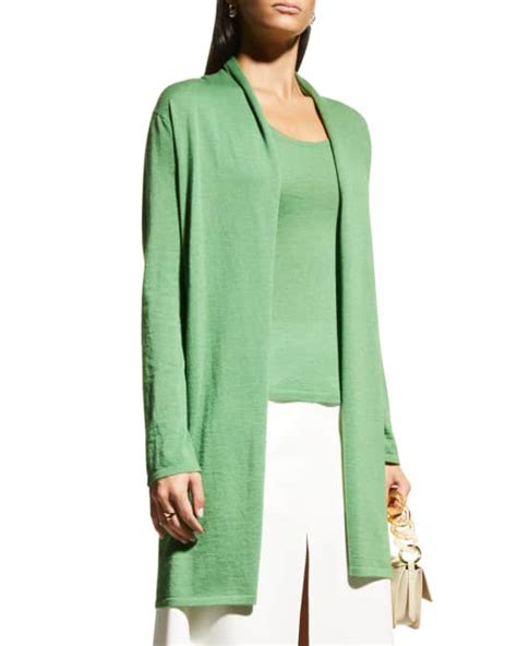 Neiman Marcus Cashmere Collection Superfine Cashmere Open Front Duster