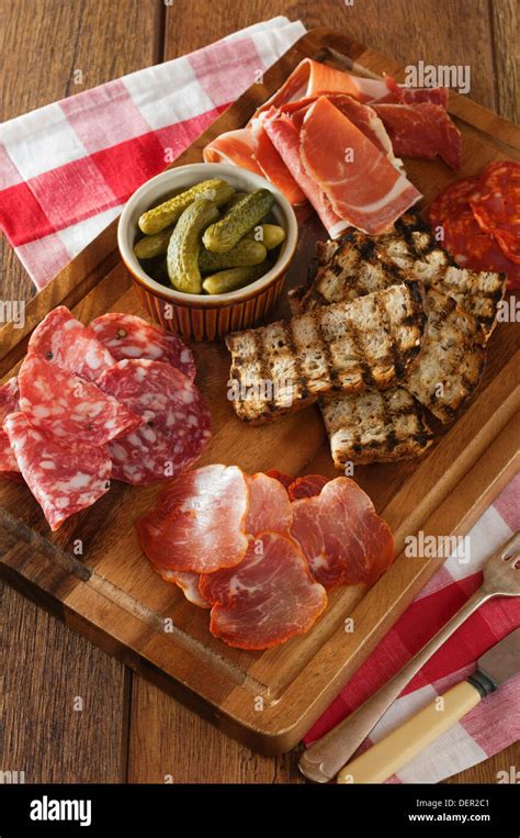 Charcuterie Board Cold Meats Sharing Platter Stock Photo Alamy