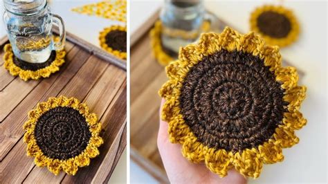 Sunflower Coaster Crochet Pattern How To Crochet A Sunflower For