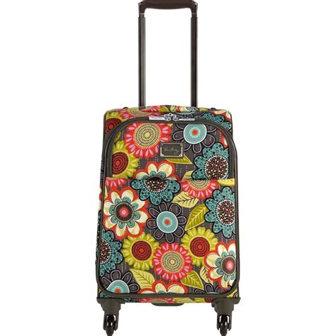 Vera Bradley 22 Spinner Rolling Luggage In Flower Shower Luggage