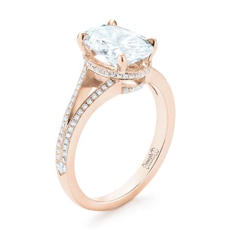 18k Rose Gold Custom Diamond Engagement Ring 102946 Seattle Bellevue