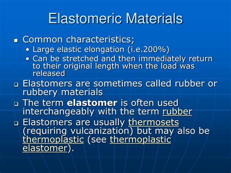 Ppt Elastomeric Materials Powerpoint Presentation Free Download Id