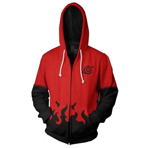 Anime Sasuke Zip Hooded 3d Print Mens Hatake Kakashi Hoodies Naruto Zipper Sweatshirt