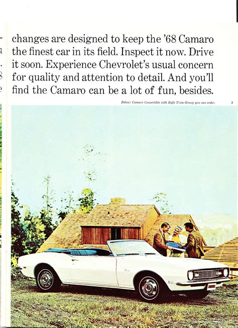 1968 Chevrolet Camaro Brochure