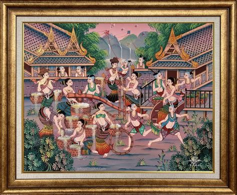 Thailand Famous Painting For Sale Royal Thai Art