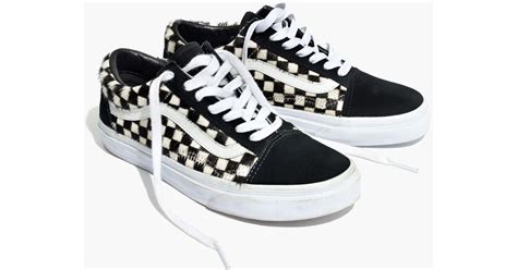 Scroll through to figure out which type of lacing techniques can be applied to add a flavor of freshness and elegance to your old skool. Vans Canvas Madewell X ® Unisex Old Skool Lace-up Sneakers In Checked Calf Hair - Lyst