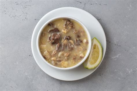 Turkish Traditional Tripe Soup Iskembe Corbasi And Offal Soup Turkish