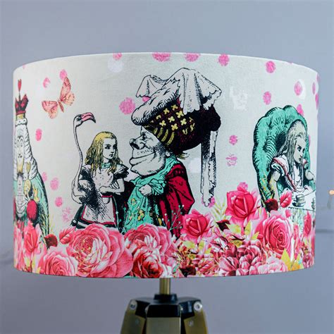 Alice In Wonderland Lampshade Mad Hatters Tea Party Pink Kitsch
