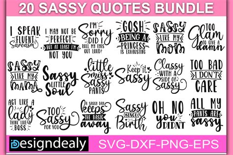 sassy quotes bundle graphic by designdealy · creative fabrica